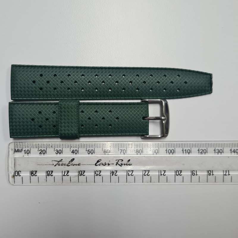 20mm Vintage Tropic Rubber Strap Green