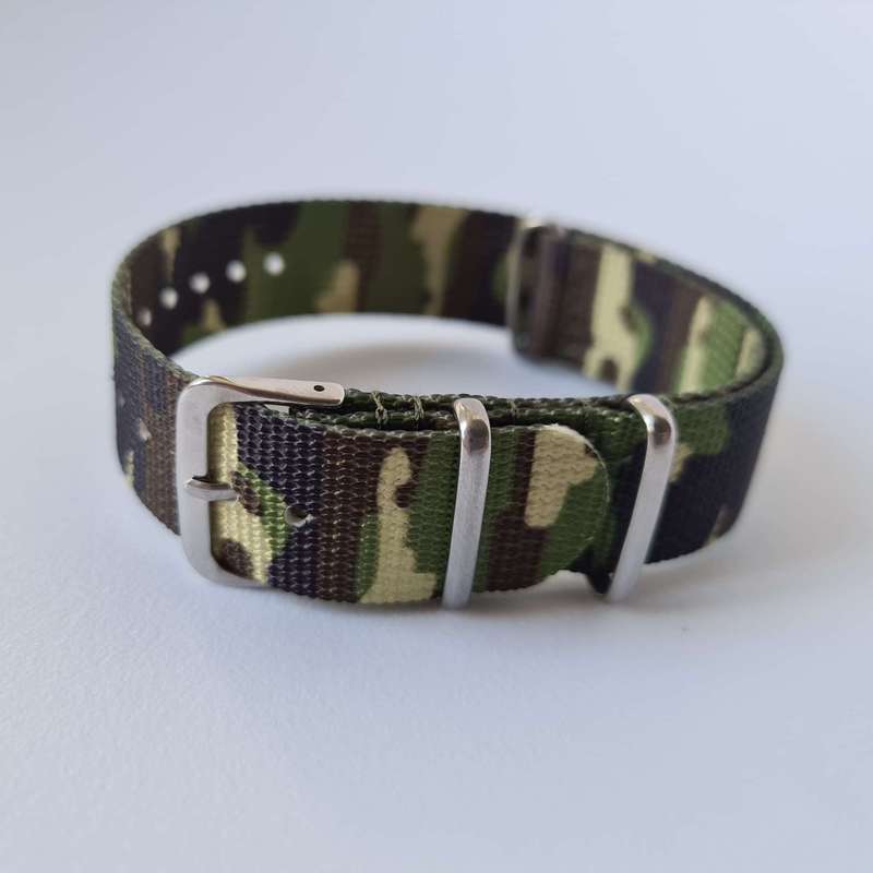 22mm Nato Watch Strap Forest Camo