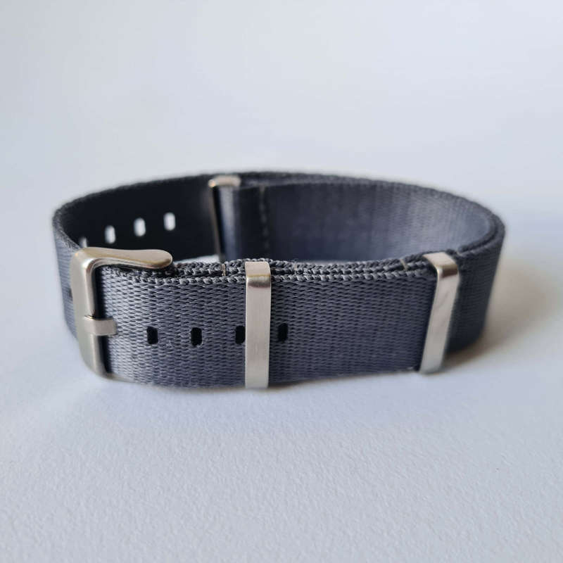 22mm Seat Belt Nato Watch Strap Grey