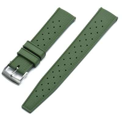 18mm Vintage Tropic Rubber Strap V2 Green