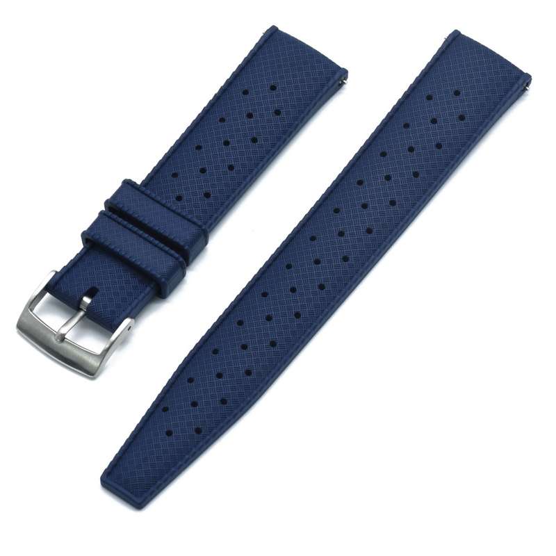 18mm Vintage Tropic Rubber Strap V2 Navy Blue