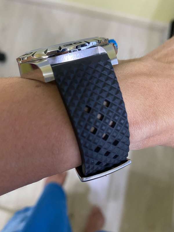 18mm Honeycomb Rubber Strap Black