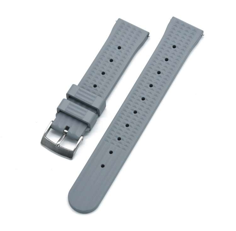 20mm Rubber Waffle Strap Grey