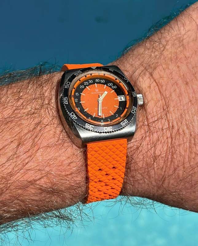20mm Honeycomb Rubber Strap Orange