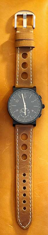 20mm Racing Leather Watch Strap Brown