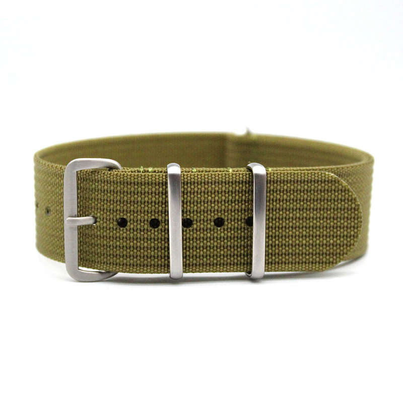 22mm Ribbed Nato Watch Strap Olive