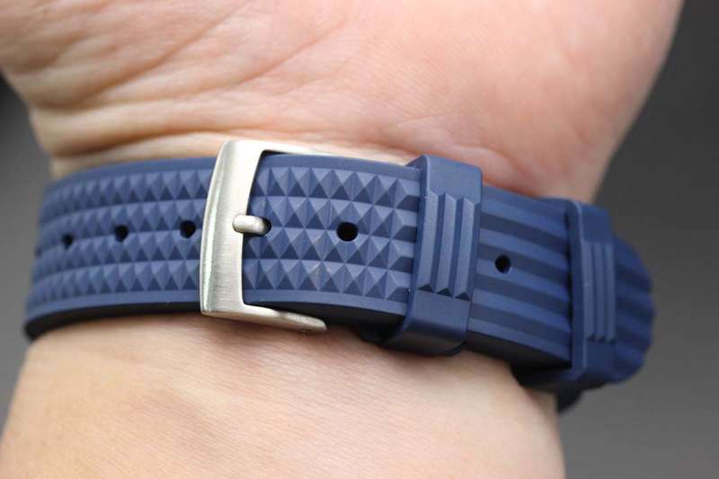 20mm Rubber Waffle Strap Blue