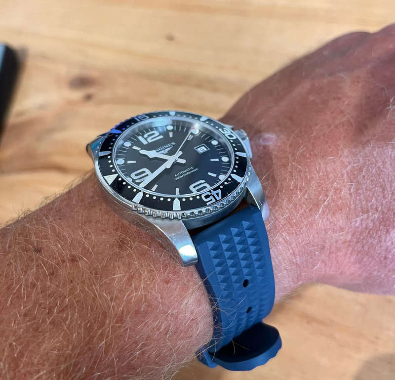 20mm Rubber Waffle Strap Blue