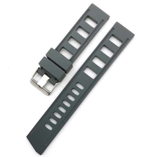 20mm Breathable Silicone Strap Grey