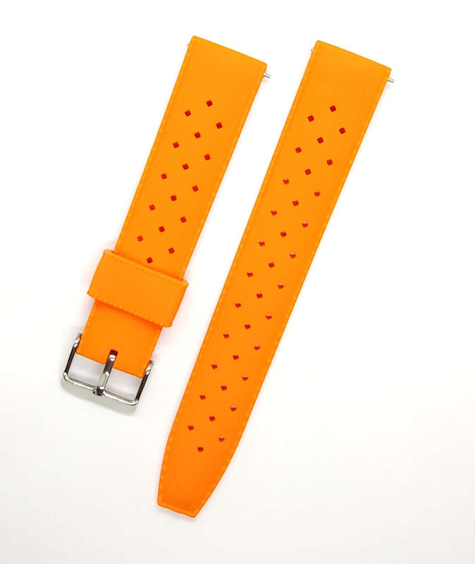 22mm Vintage Tropic Silicone Strap Orange