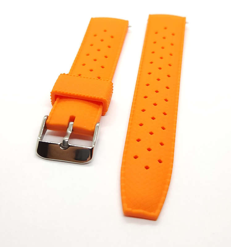 22mm Vintage Tropic Silicone Strap Orange