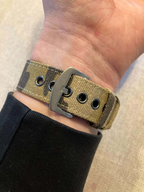 18mm Canvas Watch Strap Desert Storm Camo