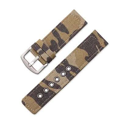 18mm Canvas Watch Strap Desert Storm Camo