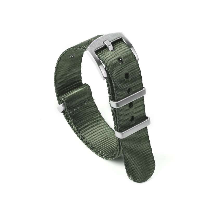 22mm Premium Seat Belt Nato Watch Strap Khaki Green