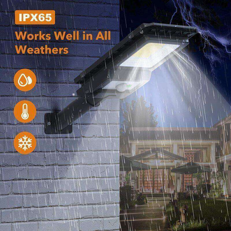 240W Solar Sensor Street Light with Remote Control & Pole Motion Sensor [220 LEDs] **SUPER BRIGHT**