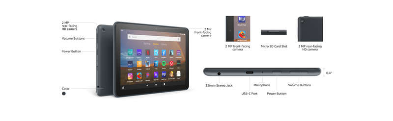Amazon Fire Tablet HD 8 PLUS Bundle (Gen 10 - 2020)