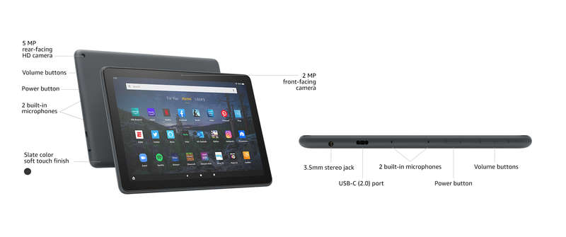 Amazon Fire Tablet HD 10 PLUS Bundle (Gen 11 - 2021)