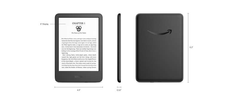 Amazon Kindle 2024 Bundle (Matcha 6" Kindle Gen 11 + CAWA Clear Cover) -NO ADS-