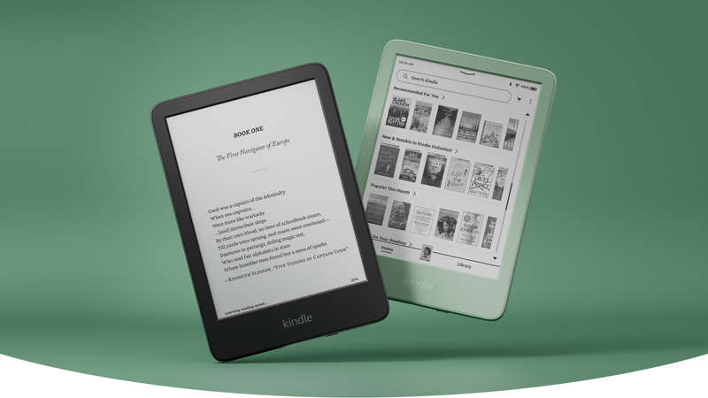Amazon Kindle 2024 Bundle (Matcha 6" Kindle Gen 11 + CAWA Clear Cover) -NO ADS-