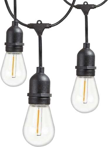 10m LED Outdoor Hanging Bulb Socket String Lights Warm White - 20-Bulb