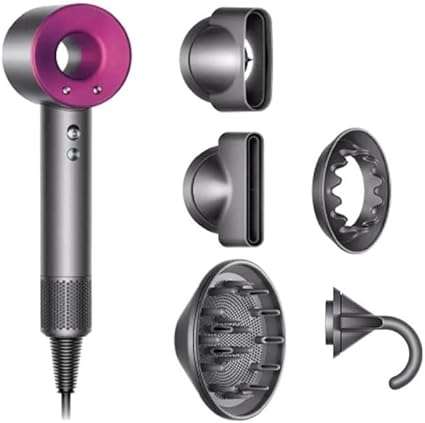 Professional High-Speed Hair Dryer with Curling Attachment - Premium Hair Care & Styling Tool for Al