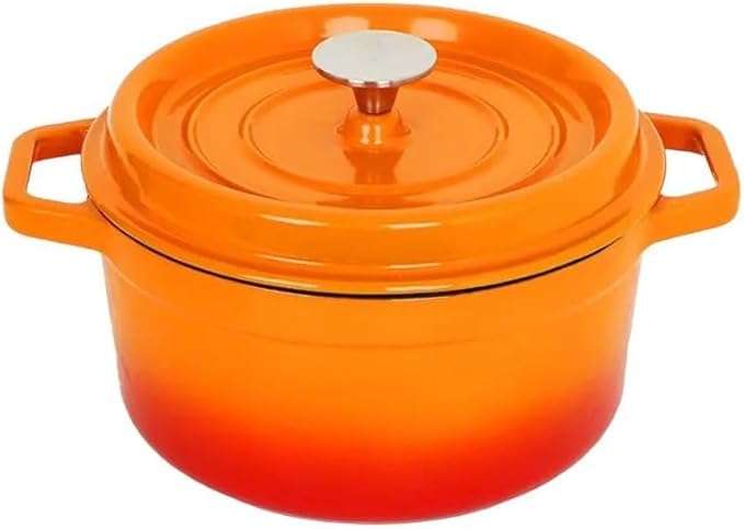 Cast-Aluminum Dutch Oven Pot with Lid & Handles, All Stove types, Oven-Safe Casserole Cookware with