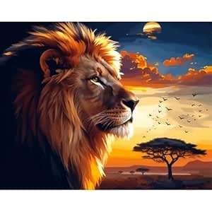 Paint by numbers - Lion and Sunset - 40x50cm