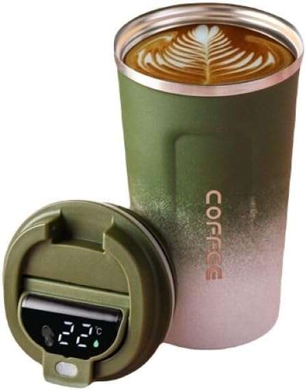 510ml 2-Colour Stainless Steel Vacuum Flask - Coffee Mug (Green)