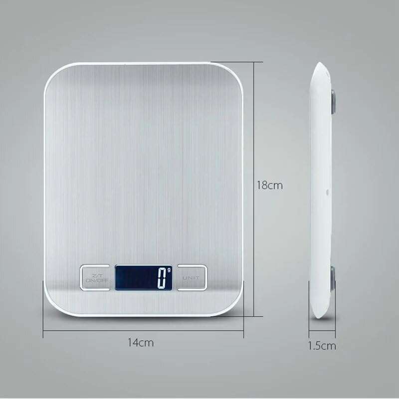 5000g STAINLESS STEEL ELECTRIC KITCHEN SCALE WITH LCD DISPLAY