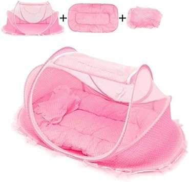 Portable Folding Anti-Mosquito Cradle Bed Tent for 0-36 Months Baby, Pink
