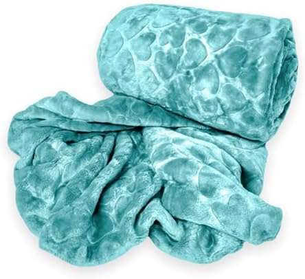 Soft Embossed Double Bed Heart Design Blanket