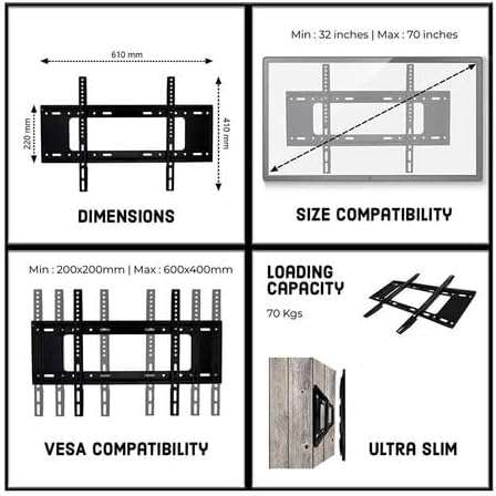 LED LCD PDF Flat panel TV Wall Mount for 40-85 inch TV's