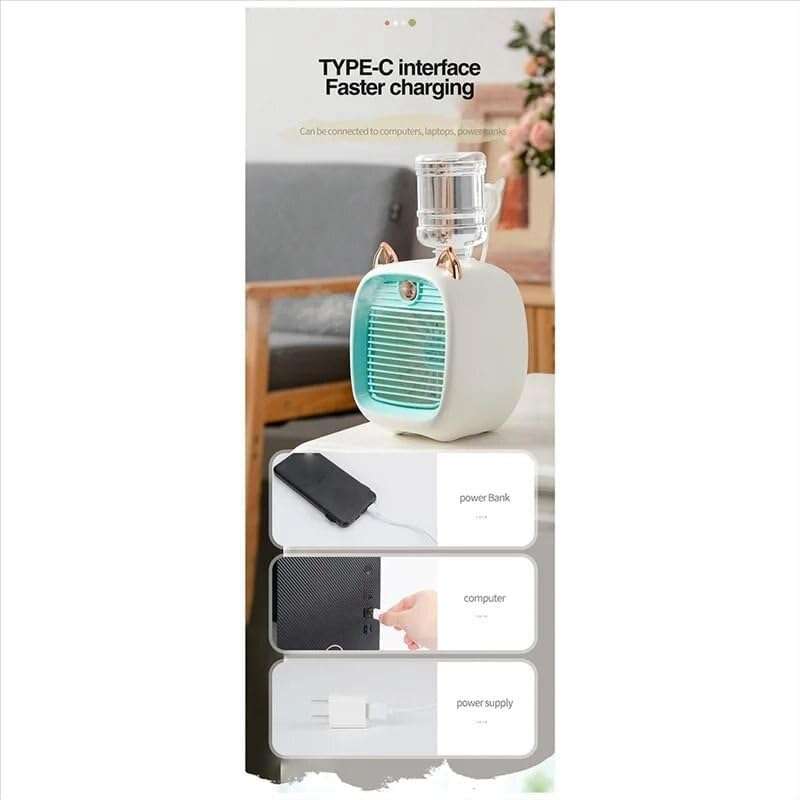 SPRAY COOLING MISTING FAN (BLUE)
