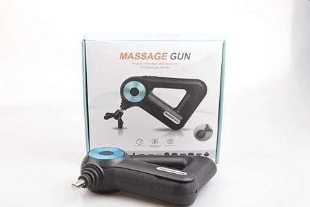 Battery Powered Cordless Percussion Deep Tissue Gun Massager for Pain Relief With 12 Attachment Full
