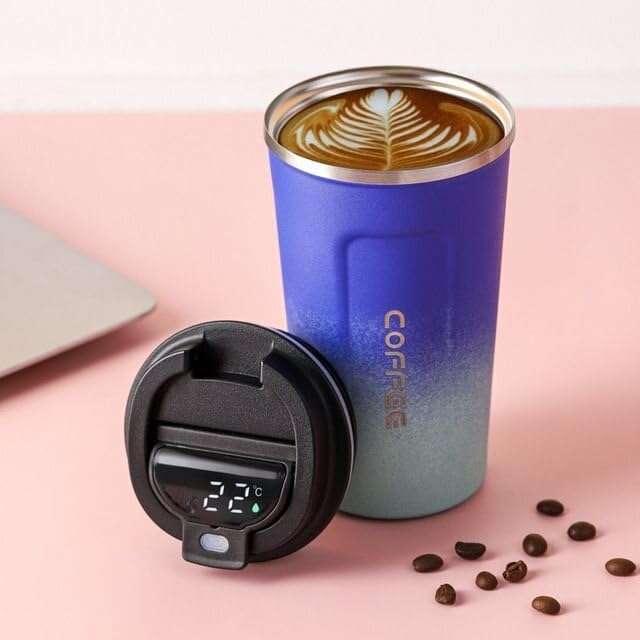 510ml 2-Colour Stainless Steel Vacuum Flask - Coffee Mug (Blue)