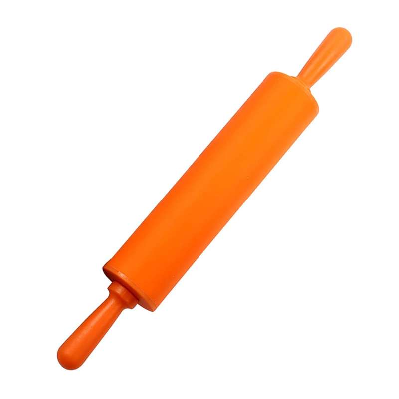 KT32176 Rolling Pin 46Cm (L) 21Cm (D) Silicone Roller Wood, Silicone Rolling Pin Kitchen Tool Set