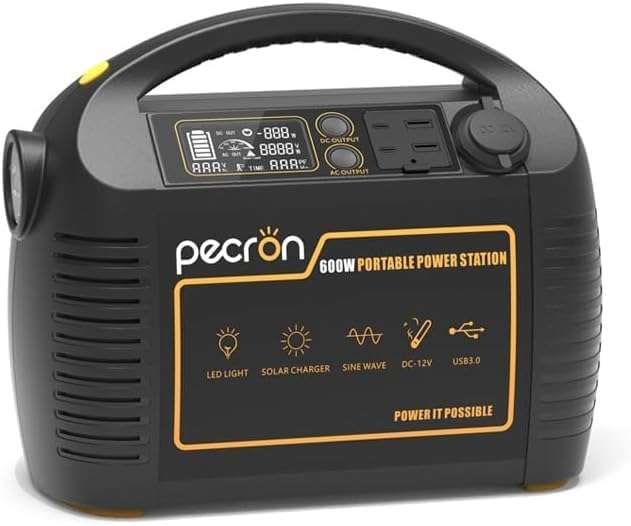 600W Portable Power Station Premium Power Generator with Dual 600W AC and DC Outlets