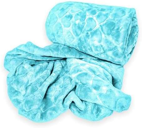Soft Embossed Double Bed Heart Design Blanket