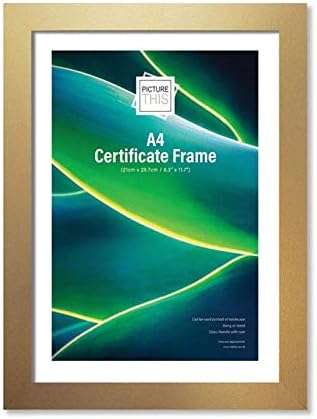 A4 Gold Photo Frame Glass Front Wood Picture Frames
