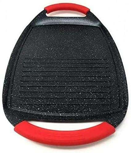 Royalty Line - 47 cm Marble Coating Induction Bottom Grill Plate - Black (SILICONE HANDLES MISSING)