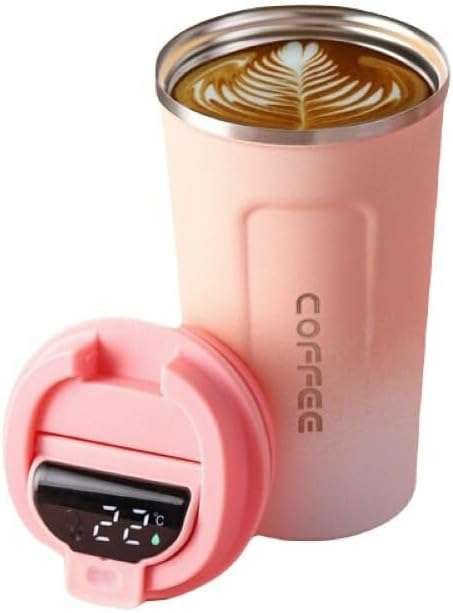 510ml 2-Colour Stainless Steel Vacuum Flask - Coffee Mug (PINK)