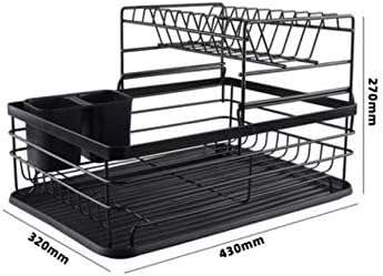 Dish Rack Kitchen Dish Rack Dish Drainer With Moveable Utensil Holder,Rustproof Drainboard Dish Dra