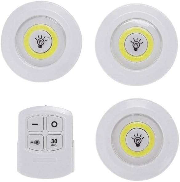 LED Light With Remote Control - Set of 3 Lights