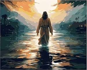 Paint by Number DIY Kit, 50x40cm - Jesus Steps