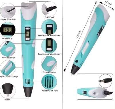 RECHARGEABLE 3D PRINTING PEN WITH LCD DISPLAY