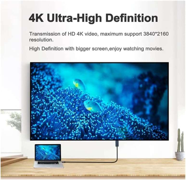 1.8m UHD UNIVERSAL USB TYPE-C to HDMI AM CABLE, USB C TO DISPLAY PORT 4K, MULTIFUNCTIONAL DATA CABLE