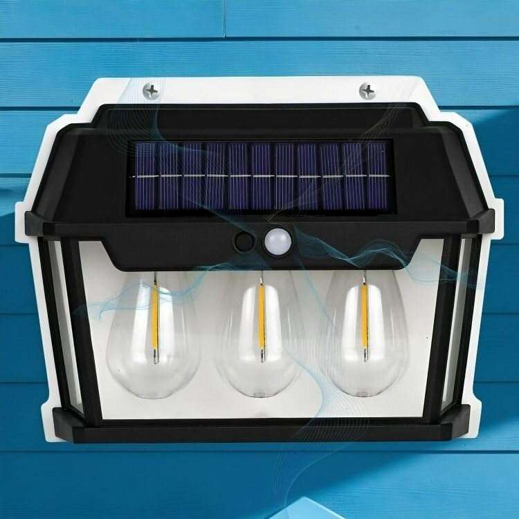 HUMAN BODY INDUCTION + LIGHT OPERATED SOLAR SENSOR LIGHT - SET OF 2