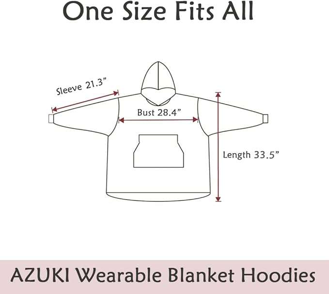 Blue+White Giant Snug Plush Hoodie