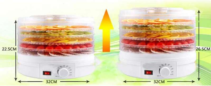 5 Tablet Food Dehydrator Professional Multi-Layer Electric Food Preserving Machine, Meat or Beef Jer