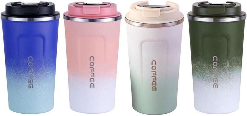 510ml 2-Colour Stainless Steel Vacuum Flask - Coffee Mug (Blue)